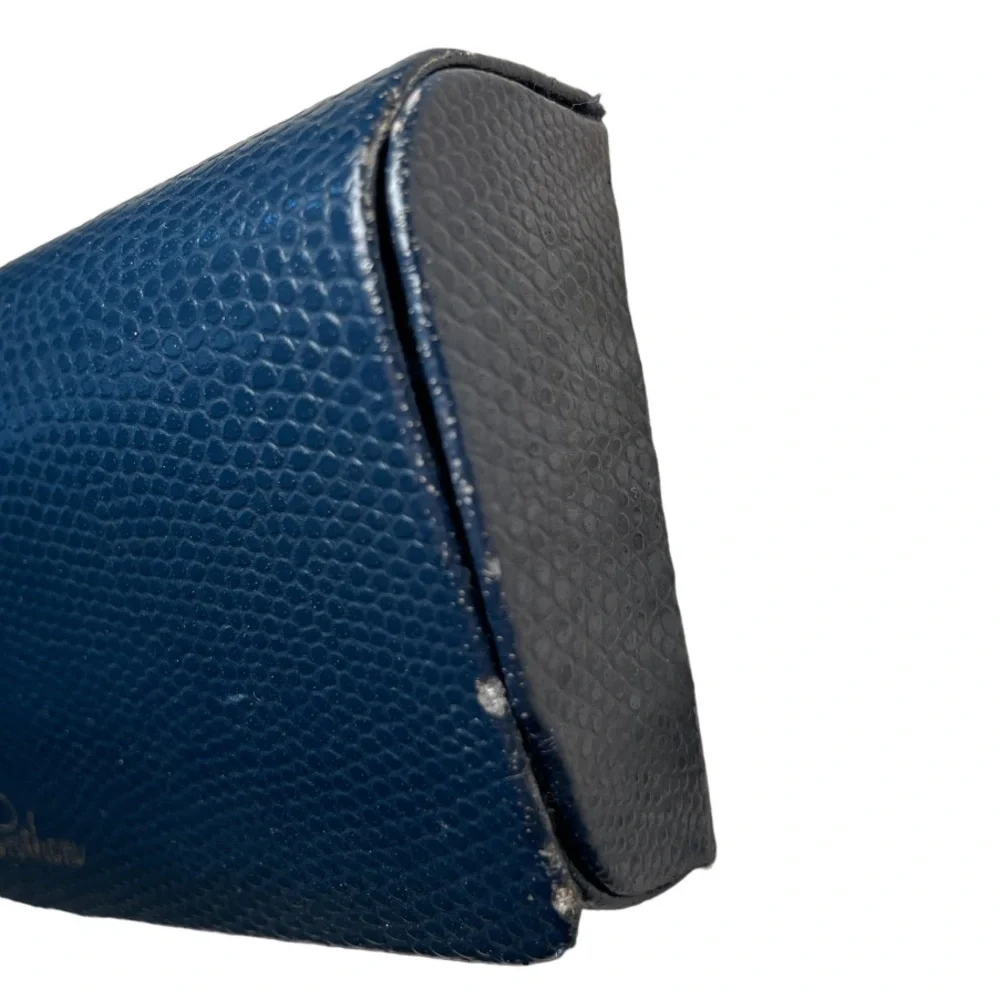 BROOKS BROTHERS SUNGLASSES CASE NAVY BLUE ANIMAL PRINT